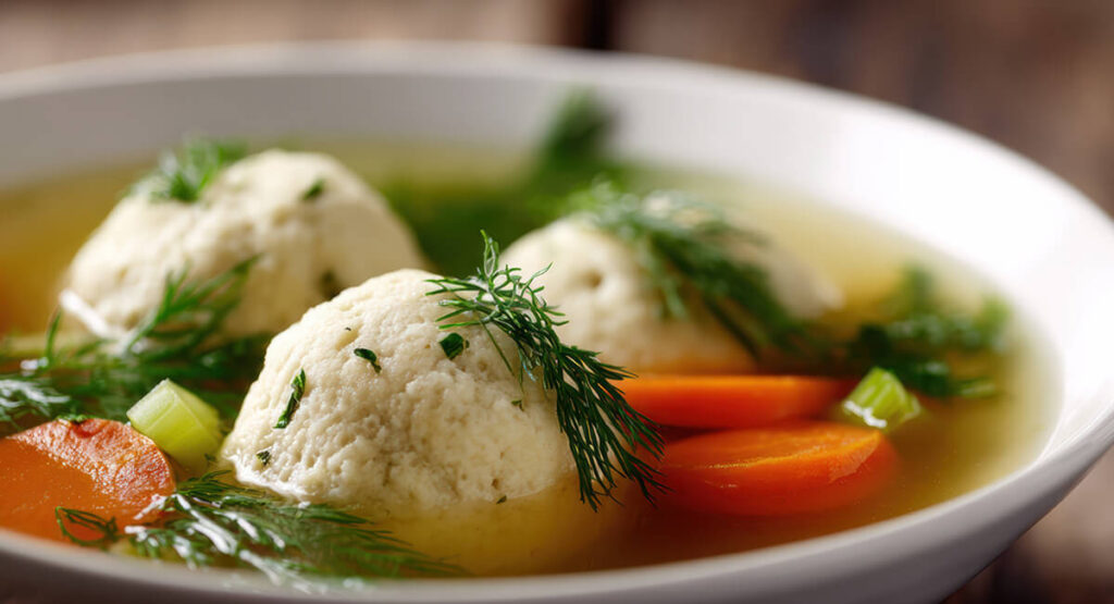 vegan matzah balls soup