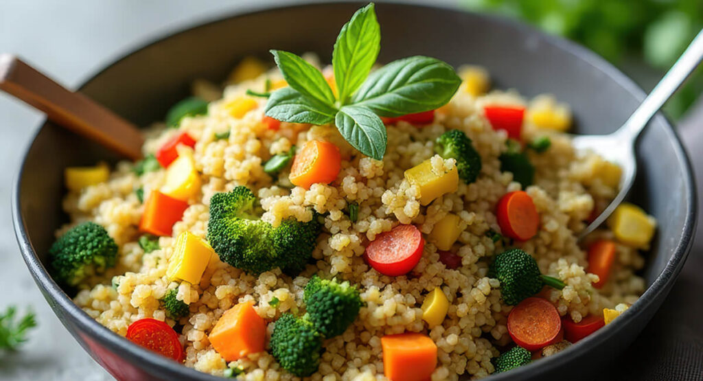 vegan quinoa pilaf