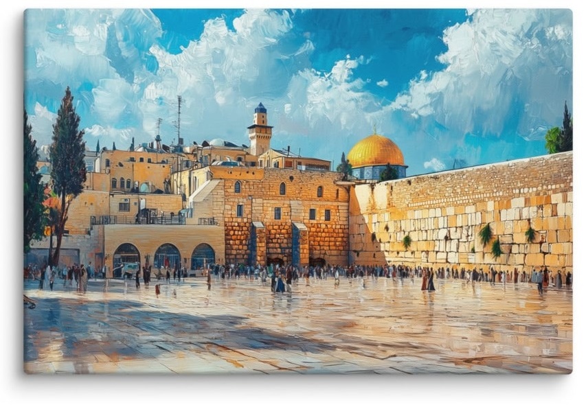 The Western Wall (Kotel) in Jerusalem Print on Canvas