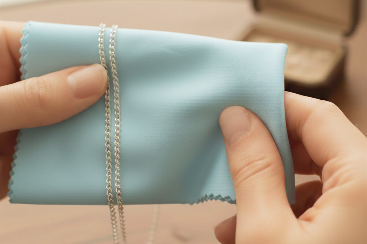 Cleaning silver chain