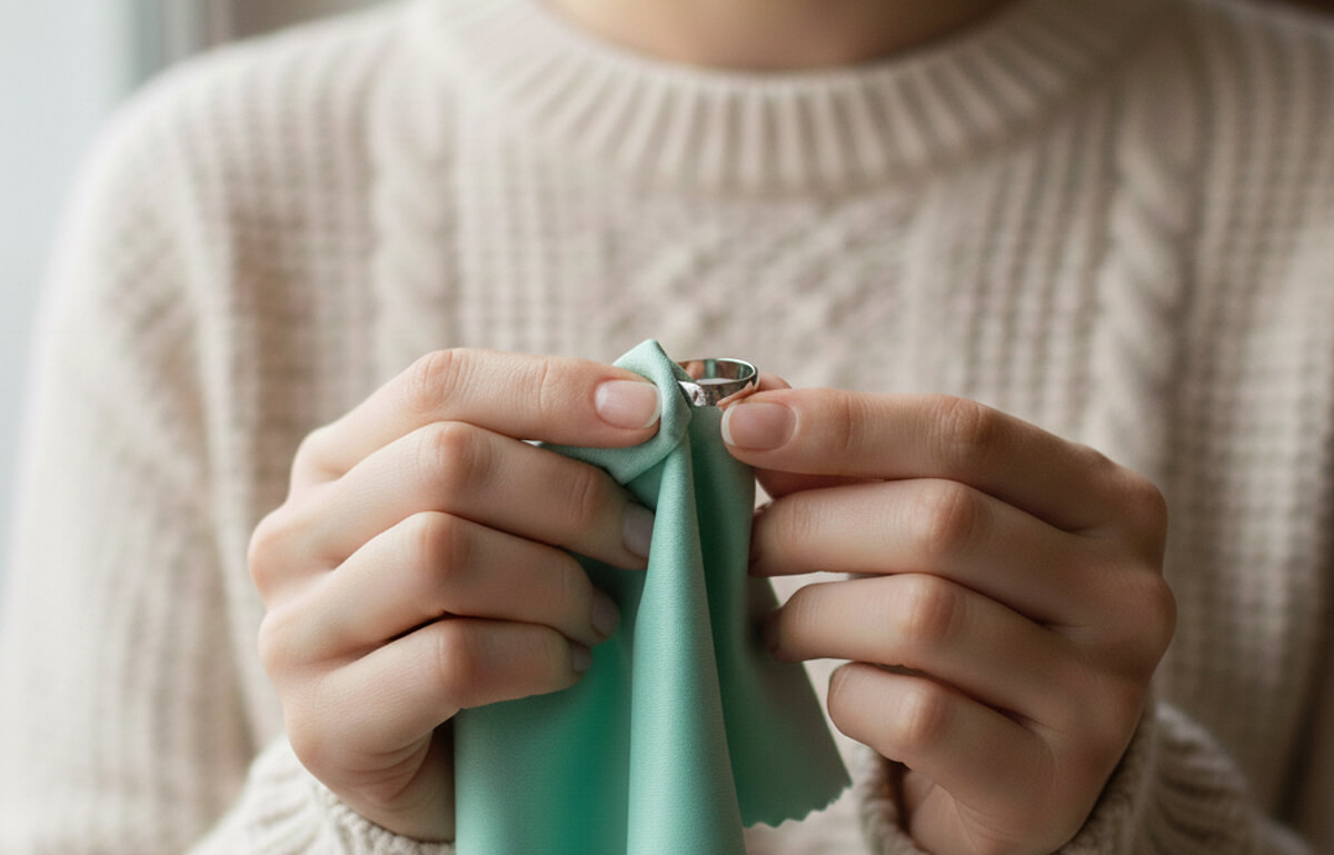 Cleaning silver jewelry