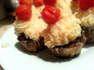meatloaf cupcakes for Purim seudah