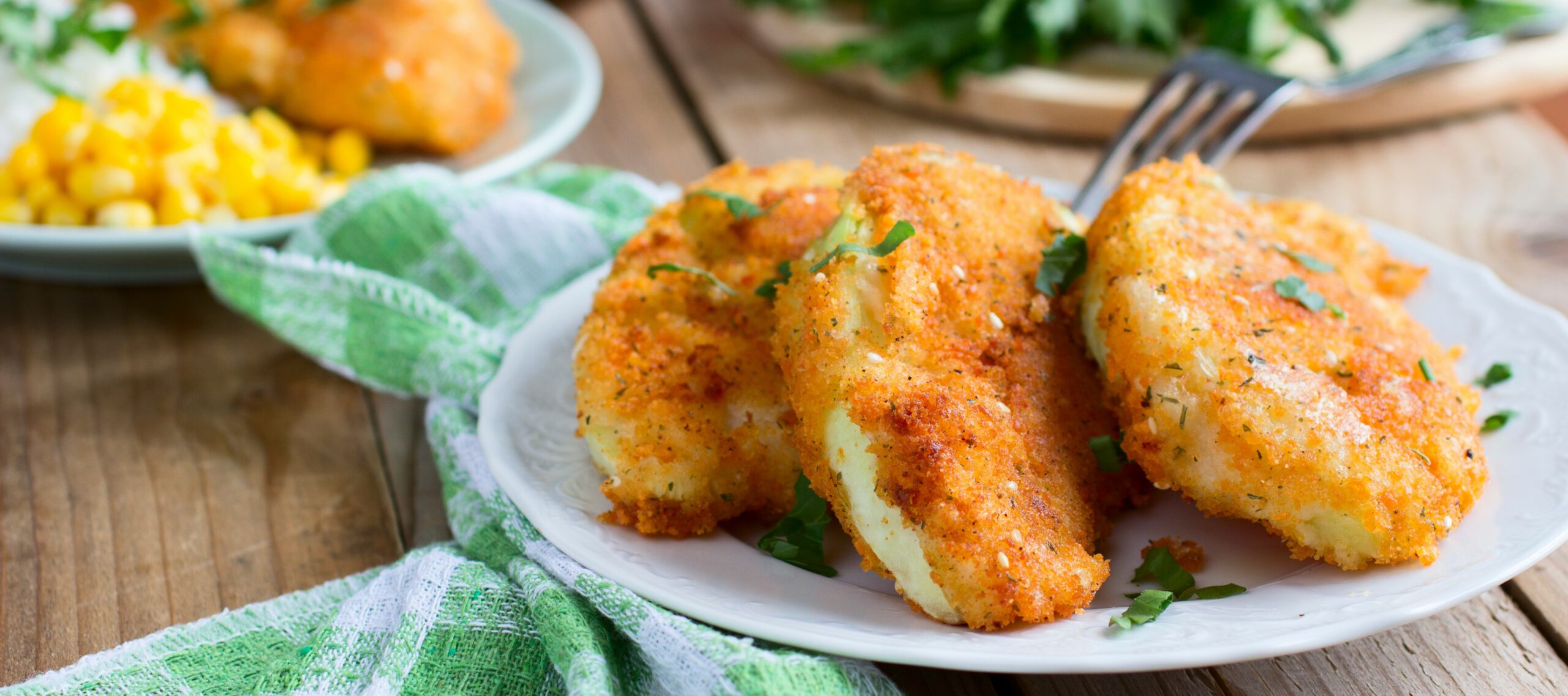 Fried cabbage with bread crumbs - vegan version of schnitzel