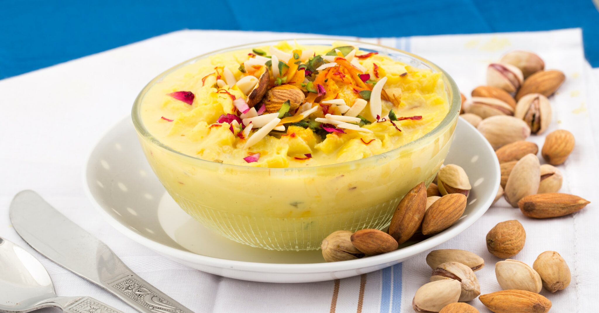 Kesar Rabri Decorated With Various Dry Fruits