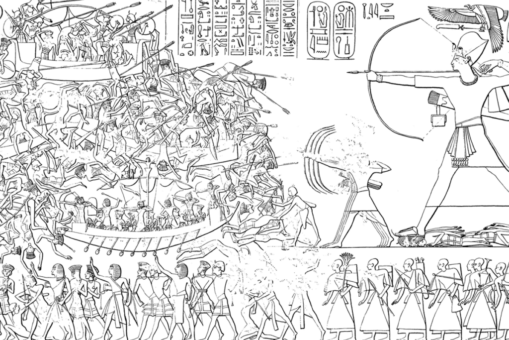 Medinet Habu Ramses III and the Philistines