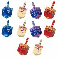 set_of_10_painted_wooden_dreidels_assorted_colors_